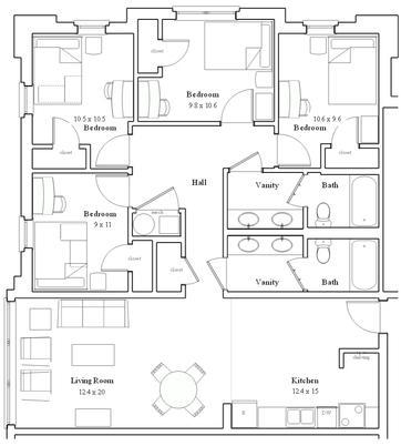 Lancer Park North/South Four Bedroom End Floor Plan