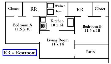 Lancer Park Two Bedroom Apartment Floor Plan